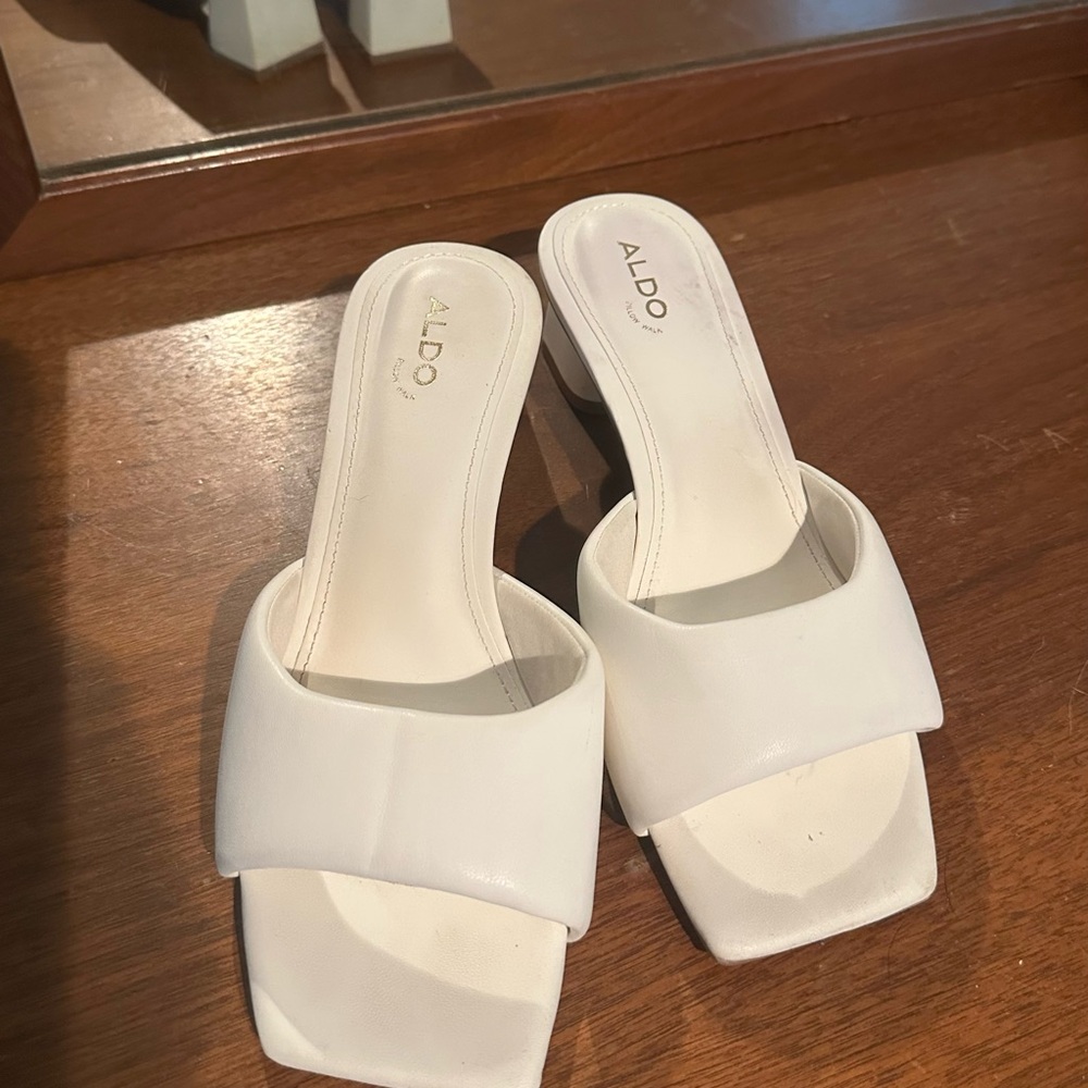 ALDO Women's Cream Mules